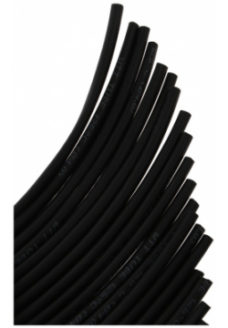 Термоусаживаемая трубка 4/2 мм  черная упаковка 20 шт по 1 м Luazon Lighting 08879702