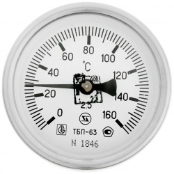 Термометр биметаллический  160°c с погружной гильзой 60 мм No brand 08879654