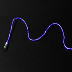 Кабель mybit  microusb usb динамическая led подсветка 2 а 1 м только зарядка 07537155