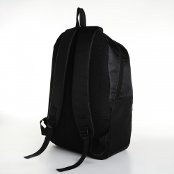 Рюкзак молодежный на молнии  4 кармана цвет черный/зеленый No brand 09109608