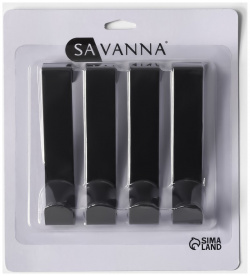 Набор металлических надверных крючков savanna black loft door long  4 шт 3×12×2 2 дверь 1 8 см 09150368