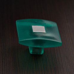 Ручка кнопка plastic 003  пластиковая зеленая TUNDRA 09181688