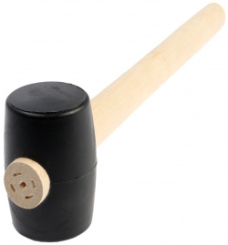 Киянка лом  деревянная рукоятка черная резина 45 мм 200 г LOM 09185166