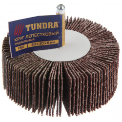 Круг лепестковый радиальный тундра  80 х 30 6 мм р60 TUNDRA 09196502