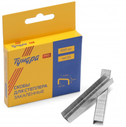 Скобы для мебельного степлера тундра вдом  закаленные тип 53 10 мм 1000 шт TUNDRA 09197615
