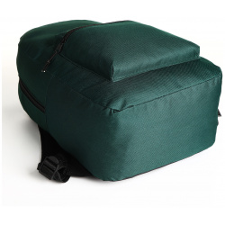 Рюкзак школьный на молнии  наружный карман цвет зеленый No brand 09371277