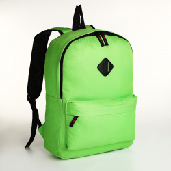 Рюкзак молодежный на молнии  наружный карман цвет зеленый No brand 09371258