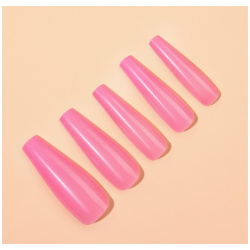 Накладные ногти  24 шт форма балерина цвет нежно розовый Queen fair 09481027