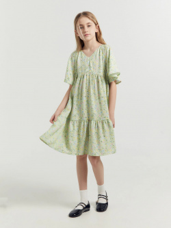 Платье для девочек светло зеленое с цветами Mark Formelle 09819185