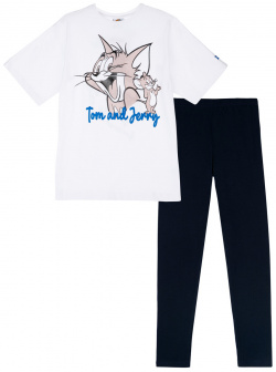 Комплект трикотажный фуфайка футболка брюки леггинсы PLAYTODAY 09748082 