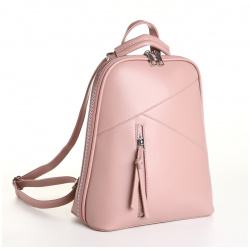 Рюкзак городской из искусственной кожи на молнии  цвет розовый No brand 010003866