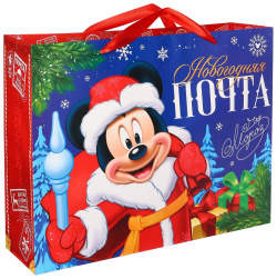 Новый год  пакет подарочный 40х31х11 5 см упаковка микки маус Disney 05599671