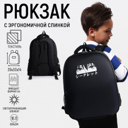 Рюкзак школьный каркасный 39х30х14 см ArtFox STUDY 010093187 