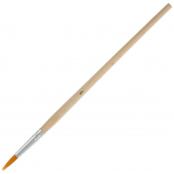 Набор кистей синтетика круглые 10 штук (№1  2 3 4 5 6 7 8 9 10) с деревянными ручками Calligrata 0781682