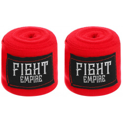 Бинт боксерский эластичный fight empire 4 м  цвет красный 010536283