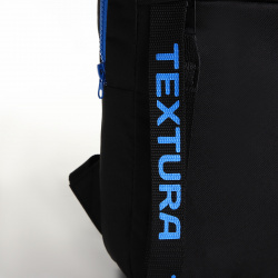 Рюкзак на молнии textura  наружный карман цвет черный/голубой 010753118