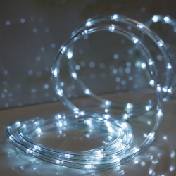 Световой шнур luazon lighting 10 мм  ip65 5 м 24 led/м 220 в 8 режимов свечение белое 010783542