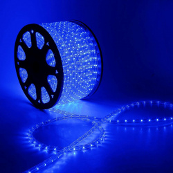 Световой шнур luazon lighting 13 мм  ip65 100 м 36 led/м 220 в 3w чейзинг свечение синее 010783551
