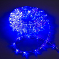 Световой шнур luazon lighting 10 мм  ip65 м 24 led/м 220 в 8 режимов свечение синее 010783534