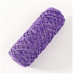 Шнур для вязания 35% хлопок 65% полипропилен 3 мм 85м/160±10 гр (лаванда/фиолетовый) No brand 010914709