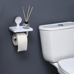 Держатель для туалетной бумаги на липучке доляна  17×18×11 5 см цвет белый 010933202