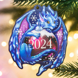 Новогодная подвеска из дерева Зимнее волшебство 05583654 