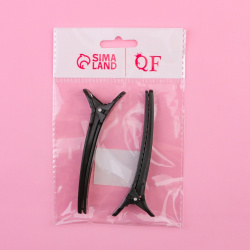 Зажимы для волос  набор 2шт 10 см цвет черный Queen fair 01225402