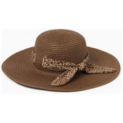 Шляпа MINAKU 011017242 женская Leopard цвет коричневый  р 56 58