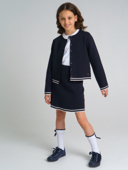 Комплект кардиган юбка школьный костюм вязаного школьницы кофта PLAYTODAY 01151221 