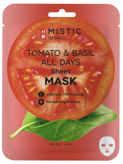 Тканевая маска для лица с экстрактами томата и базилика 24мл MISTIC 011412343 