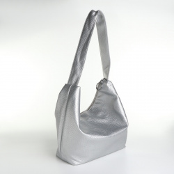 Сумка мешок женская  отдел на молнии цвет серебрянный No brand 011528015