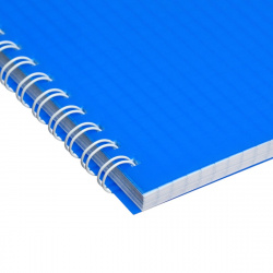 Тетрадь на гребне a4 60 листов в клетку calligrata синяя  пластиковая обложка блок офсет 011657916