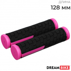 Грипсы dream bike  128 мм цвет черный/розовый 01074379