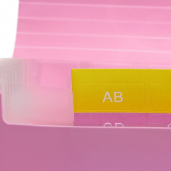 Папка на резинке а6  12 отделений узоры розовая пастель Calligrata 05564616