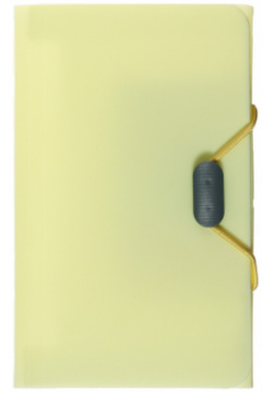 Папка на резинке а6  12 отделений узоры желтая пастель Calligrata 05564642