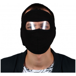 Защитная маска с визором  флис размер регулируемый черный No brand 011824783