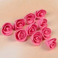 Набор цветов для декора из фоамирана  d=2 см 10 шт розовый No brand 01033320