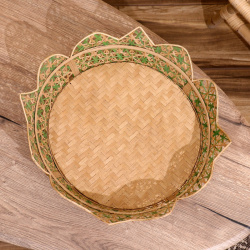 Ваза плетеная  из бамбука 40х40х10 см No brand 012047951