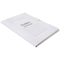 Набор папок для бумаги с завязками calligrata  картон мелован 350г/м2 белый до 200л 5 шт 012073765