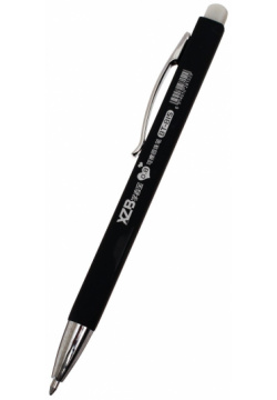 Ручка шариковая стираемые чернила 0 8 мм  автоматическая стержень синий прорезиненый квадратный черный корпус No brand 01967893
