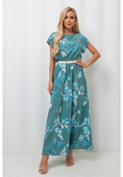 Платье Valentina 012437067 Воздушное полуприлегающего силуэта с цветочным, размер: 50 RU