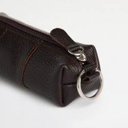 Ключница карманная на молнии  textura длина 12 5 см кольцо цвет коричневый 012616524