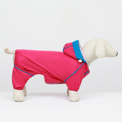 Комбинезон для собак  демисезонный с сумкой размер l (дс 33 ог 45 ош 30 см) розовый No brand 012584947