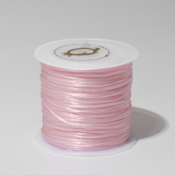 Нить силиконовая (резинка) d=0 5мм  l=50м (прочность 2250 денье) цвет светло розовый Queen fair 05563091