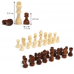 Шахматные фигуры  дерево король h 5 см пешка 2 8 No brand 013007381