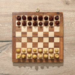 Игра настольная 2в1 (шахматы + бэкгэммон)  доска 20х20 см дерево шишам No brand 013046359