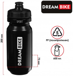Велофляга dream bike 600 мл  цвет черный 01122990