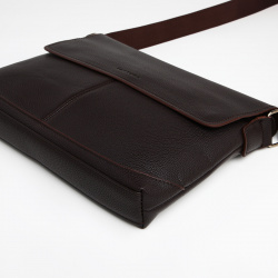 Сумка мужская деловая  textura 2 наружных кармана цвет коричневый 013161988