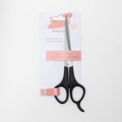 Ножницы парикмахерские с упором  лезвие — 6 см цвет черный/серебристый Queen fair 0896013