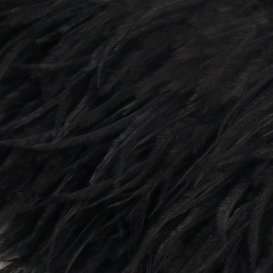 Тесьма с перьями страуса  8 10 см 5 ± 0 м цвет черный Арт Узор 02501817